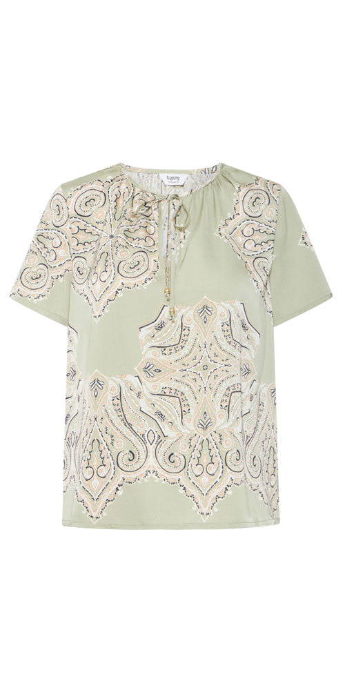 B.Young Satin Blouse, silver sage