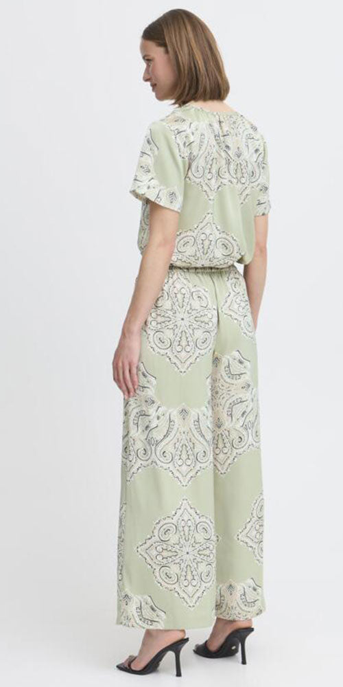 B.Young Satin Blouse, silver sage