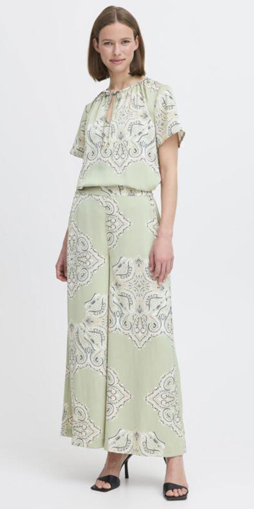 B.Young Satin Blouse, silver sage