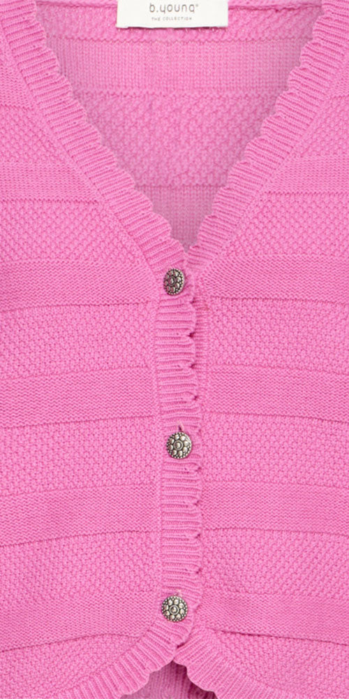 B.Young Scallop Trim Cardy, fuchsia