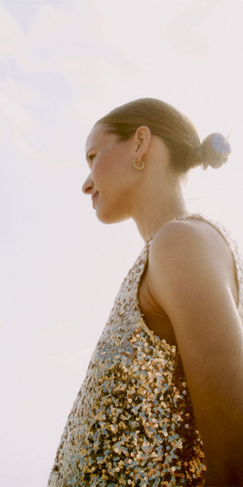 B.Young Gold Sequin Top