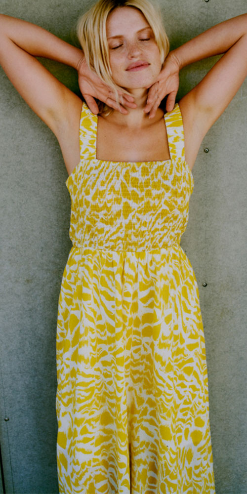 B.Young Smocked Summer Dress