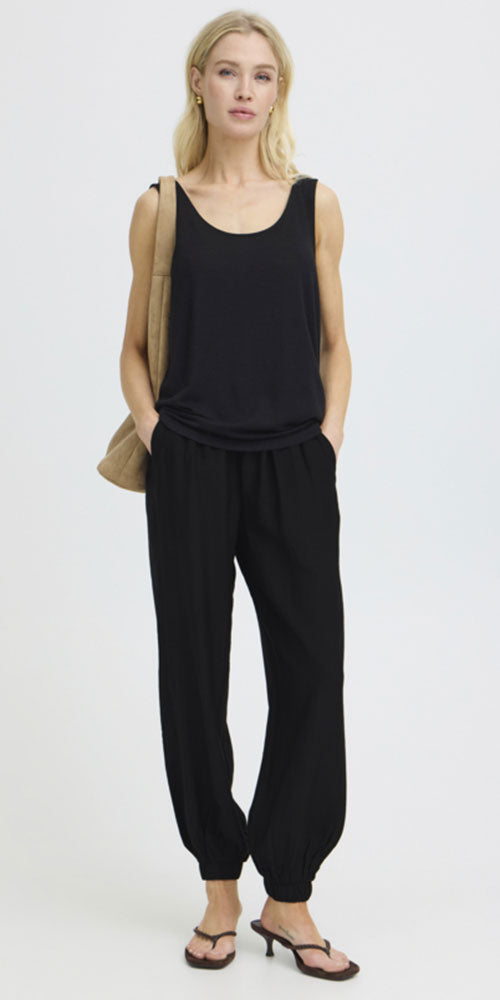 B.Young Silky Balloon Pants, black