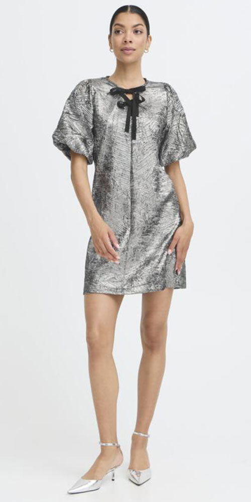 B.Young Silver Bow Dress