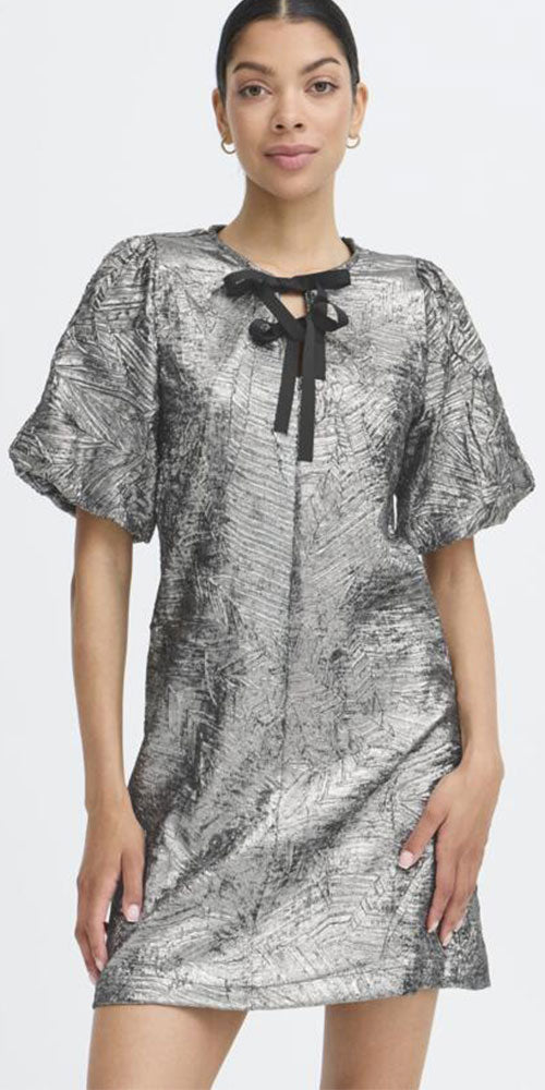 B.Young Silver Bow Dress