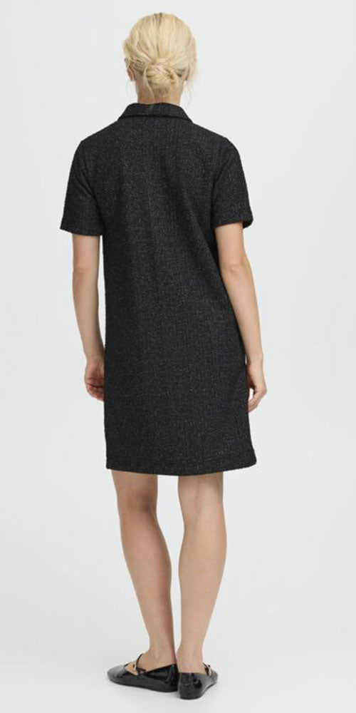 B.Young Sparkle Knit Polo Dress