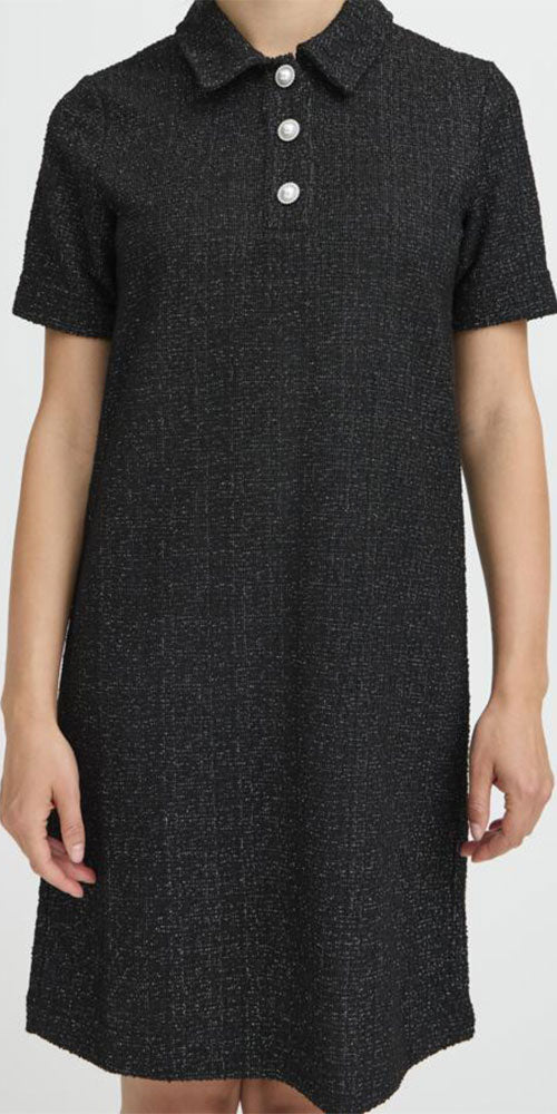 B.Young Sparkle Knit Polo Dress