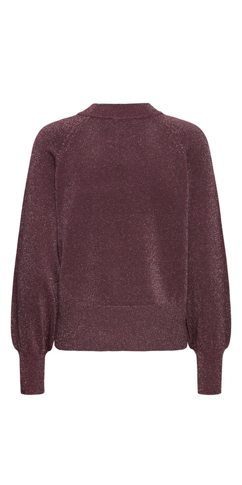 B.Young Sparkle Knit Pullover, plum