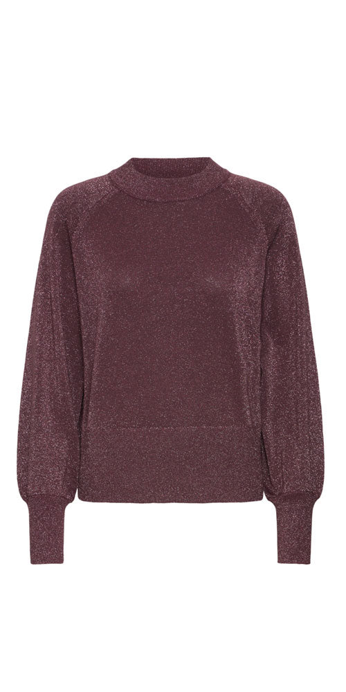 B.Young Sparkle Knit Pullover, plum