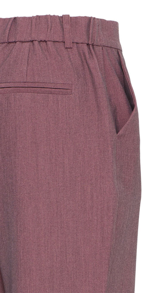 B.Young Straight Cropped Trouser, heathered rouge