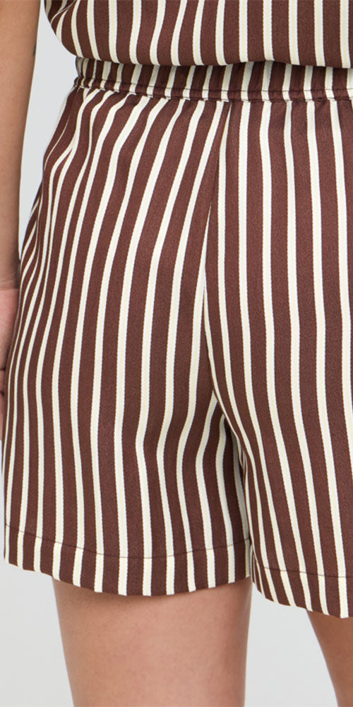B.Young Espresso Striped Shorts