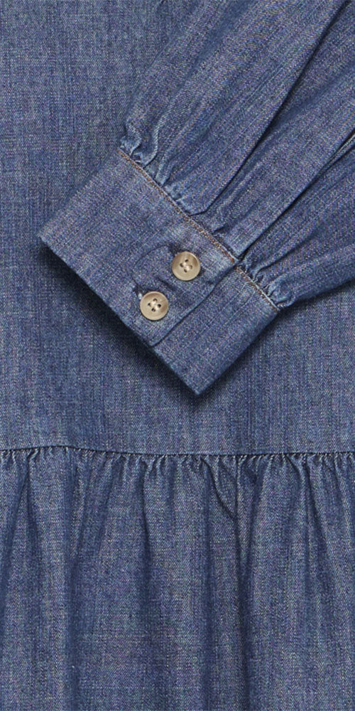 B.Young Tiered Chambray Dress