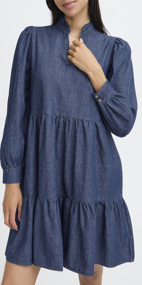 B.Young Tiered Chambray Dress