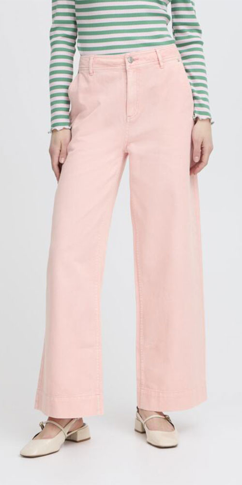 B.Young Pink Denim Trousers