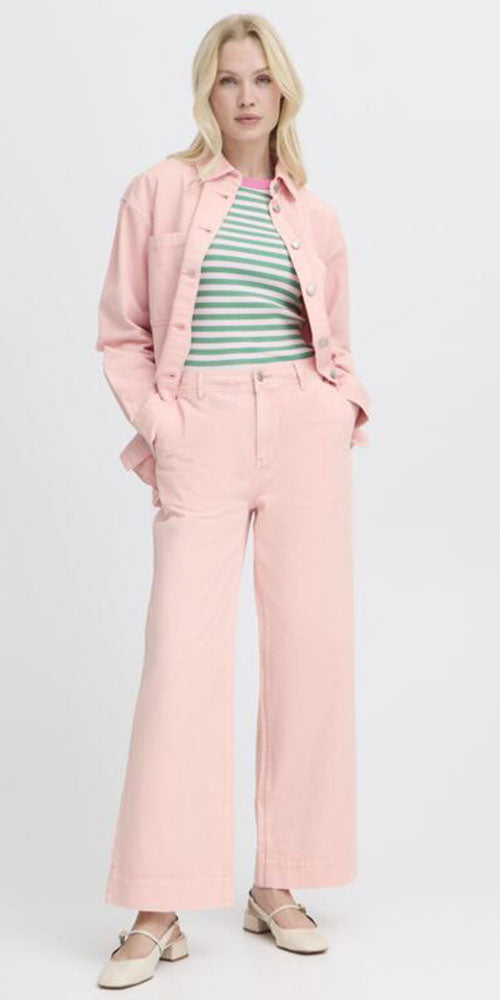 B.Young Pink Denim Trousers
