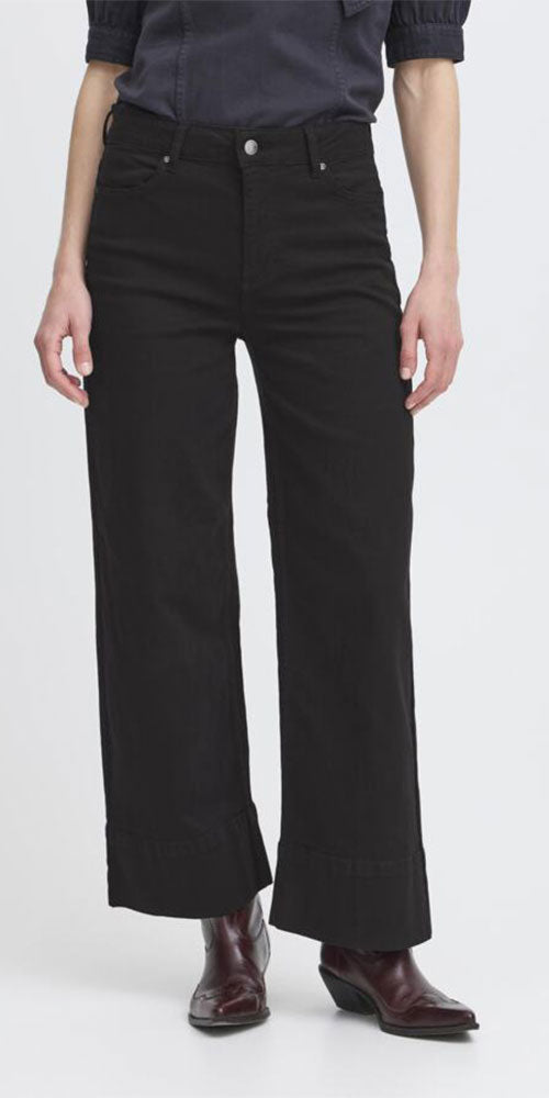 B.Young Wide Hem Jeans, black