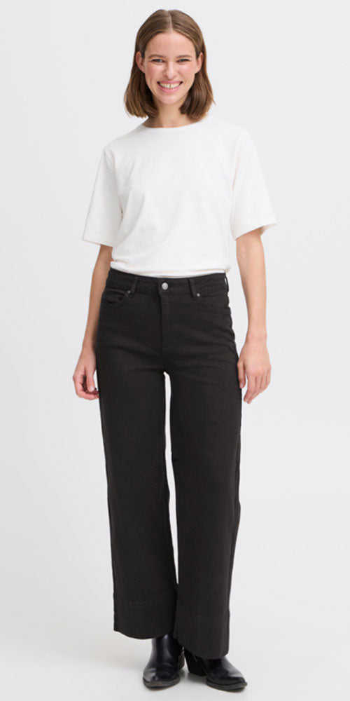 B.Young Wide Hem Jeans, black