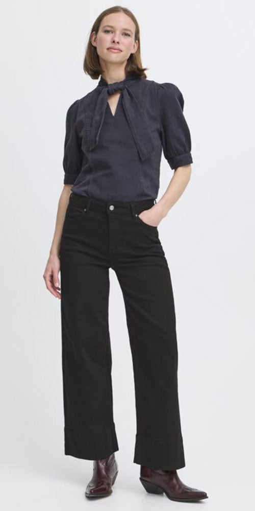 B.Young Wide Hem Jeans, black