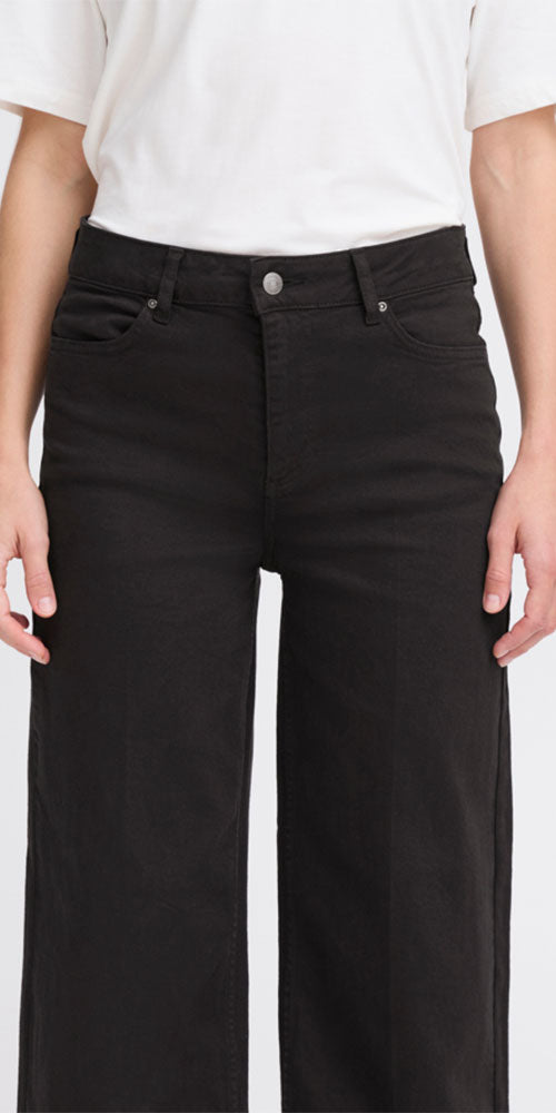 B.Young Wide Hem Jeans, black