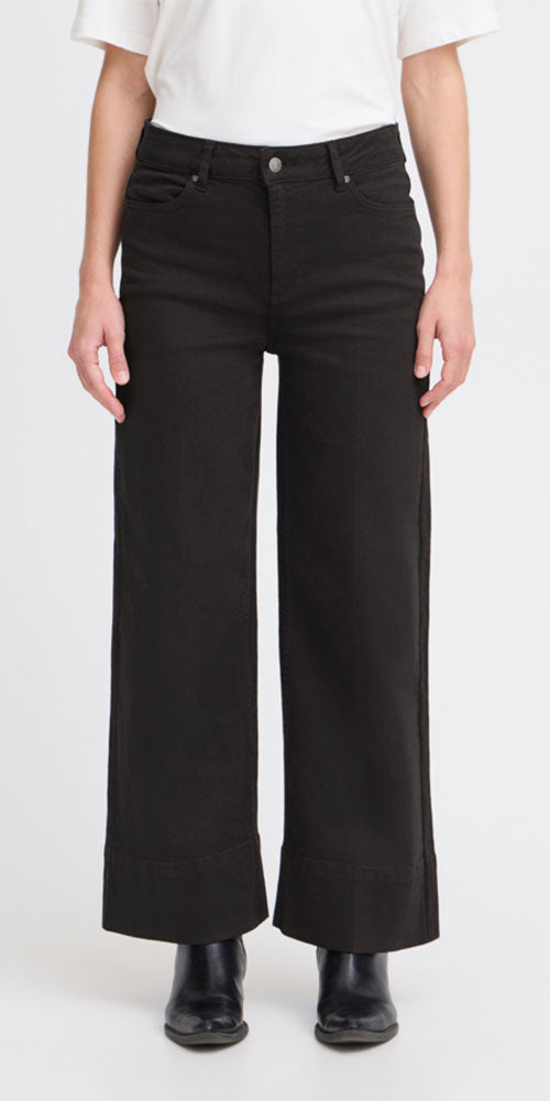 B.Young Wide Hem Jeans, black