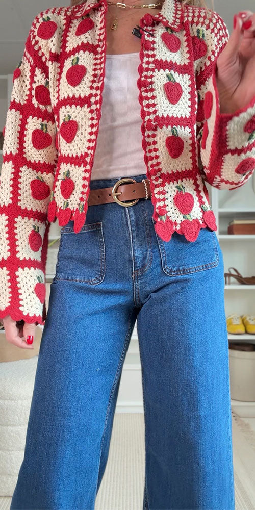 B.Young Cropped Wide Leg Jeans