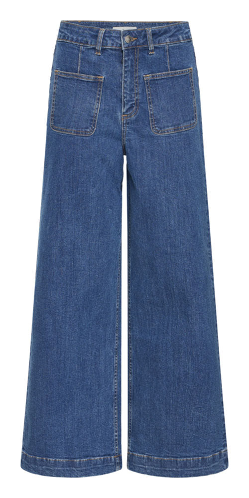 B.Young Cropped Wide Leg Jeans