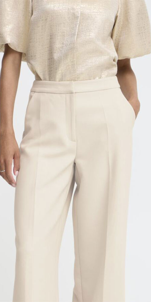 B.Young Wide Leg Trousers, birch