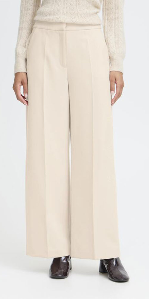 B.Young Wide Leg Trousers, birch