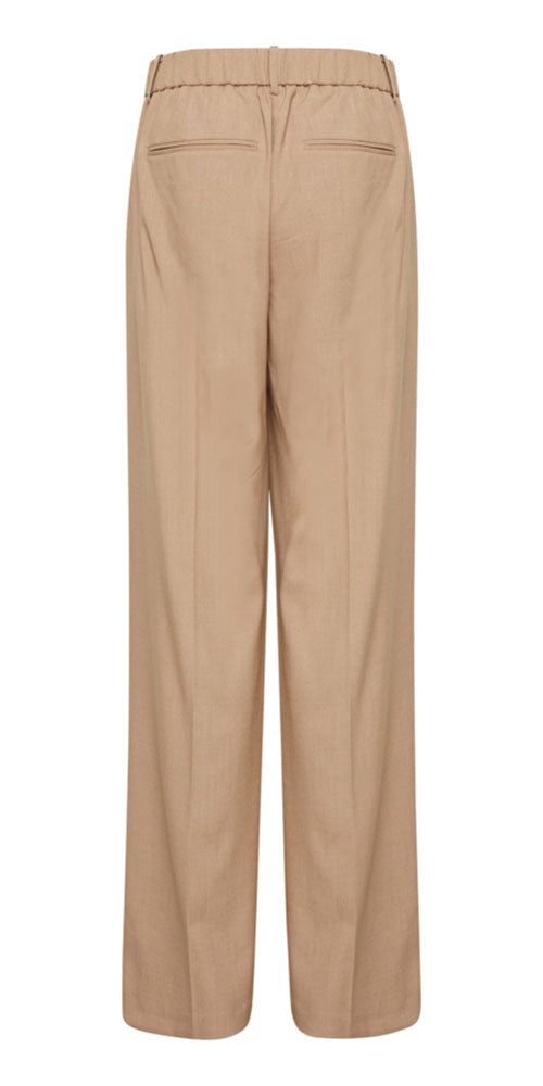 B.Young Wide Leg Trousers, heathered camel