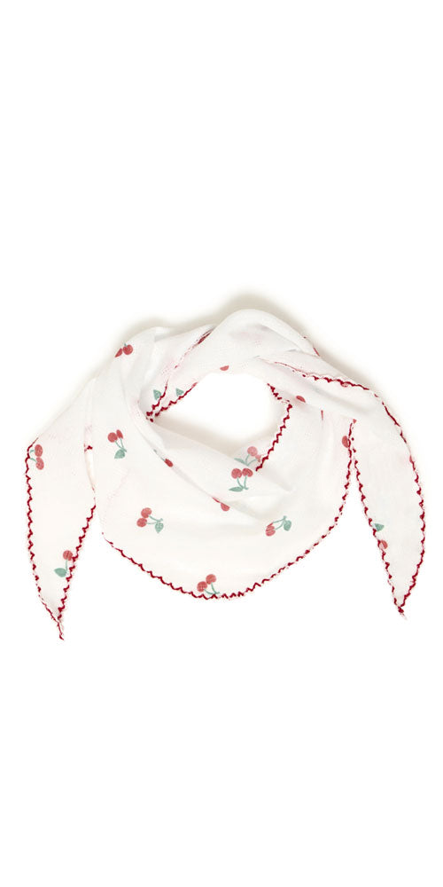 B.Young Delicate Triangle Scarf, cherry