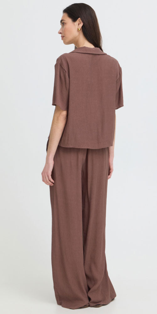 B.Young Crinkle Drawstring Pants, mocha
