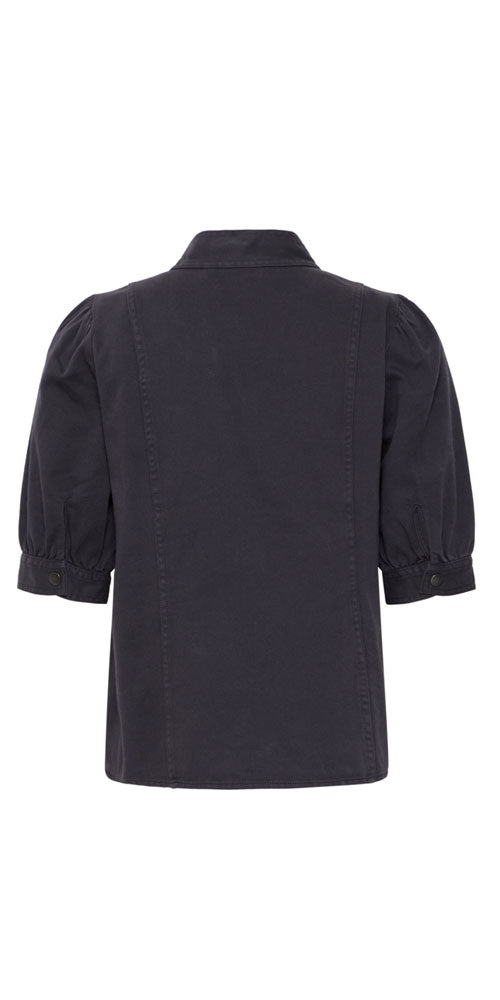 B.Young Denim Bow Blouse
