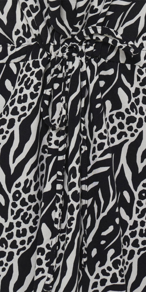 B.Young Drawstring Dress, black vine