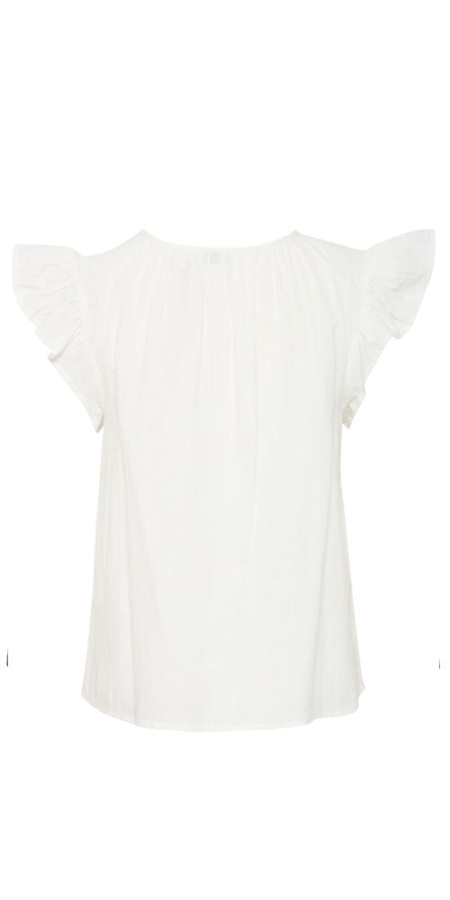 B.Young Embroidered Ruffle Top
