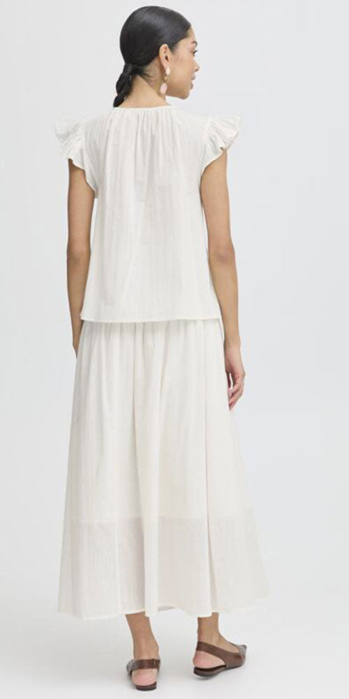 B.Young Embroidered Ruffle Top