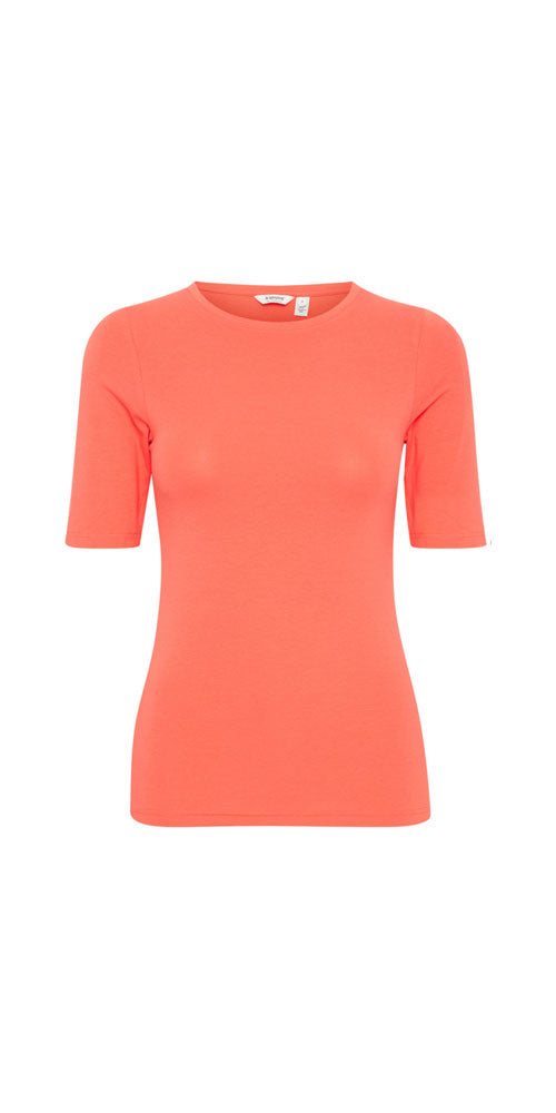 B.Young Fitted Half Sleeve Tee, coral
