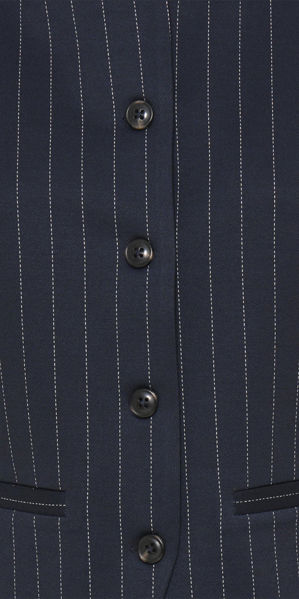 B.Young Pinstripe Ponte Knit Vest, navy