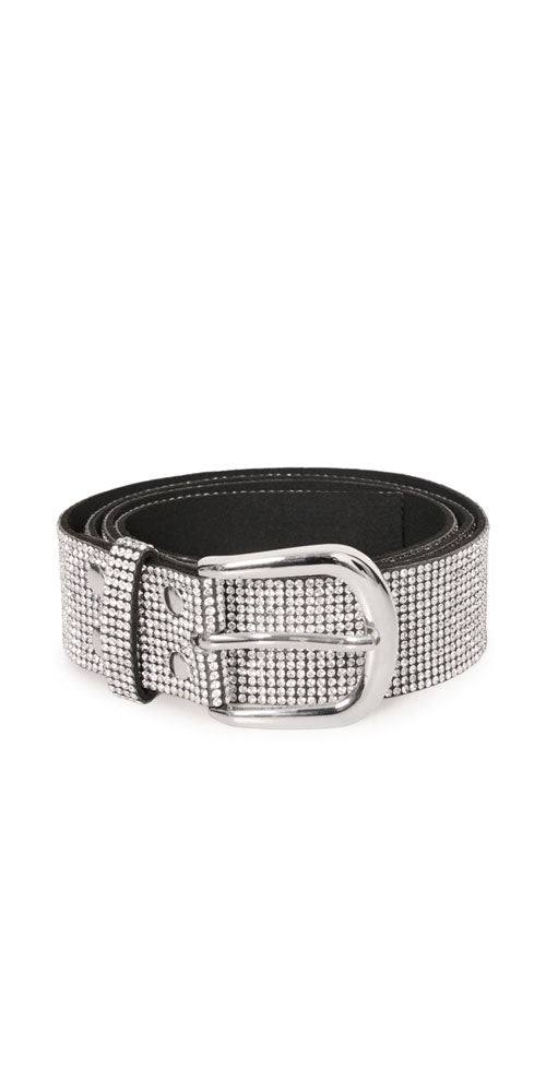 B.Young Rhinestone Belt, silver