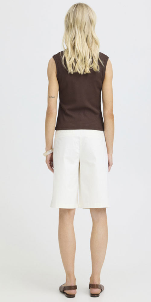 B.Young Ribbed Jersey Vest, espresso
