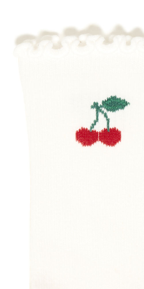 B.Young Ruffled Socks, cherry