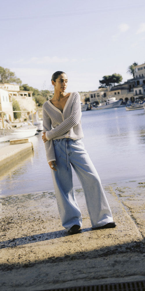 B.Young Striped Cotton Cardy