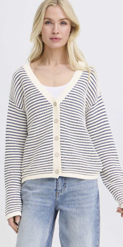 B.Young Striped Cotton Cardy