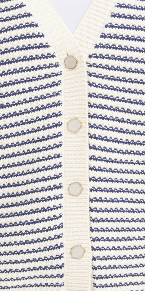 B.Young Striped Cotton Cardy