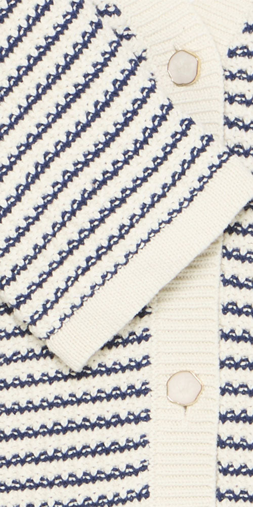 B.Young Striped Cotton Cardy