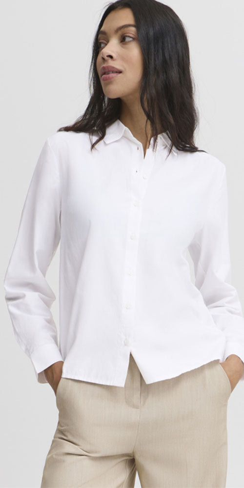 B.Young Button Up Shirt, white