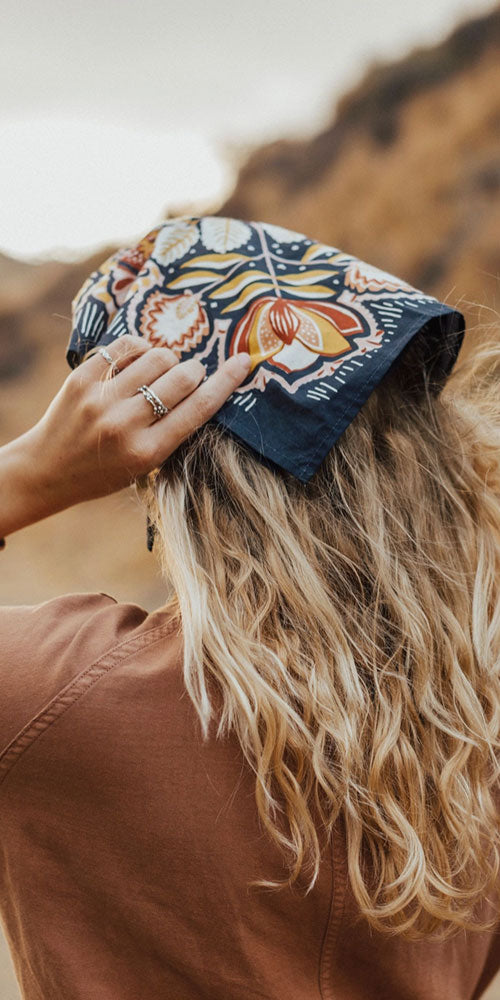 Solstice Bandana, navy stuga