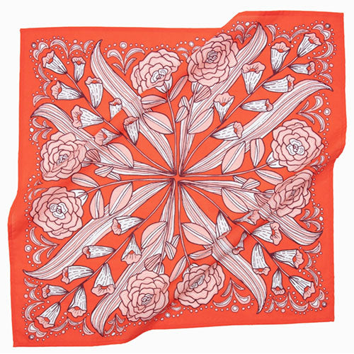 Solstice Bandana, dahlia red