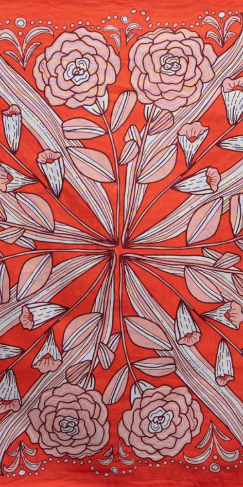 Solstice Bandana, dahlia red
