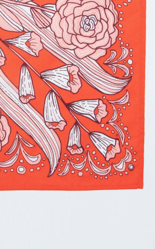 Solstice Bandana, dahlia red