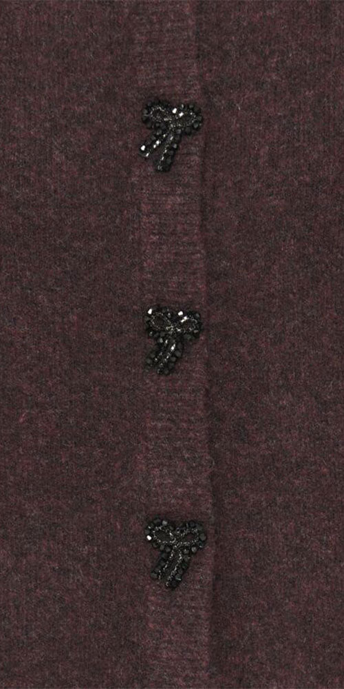 B.Young Sparkle Bow Cardy, burgundy
